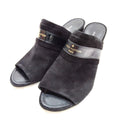 Louis Vuitton Black Suede Sandals