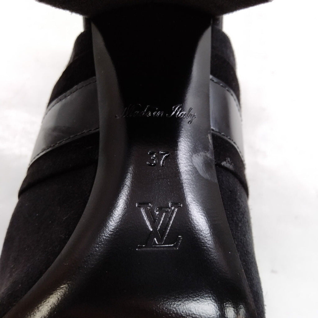 Louis Vuitton Black Suede Sandals