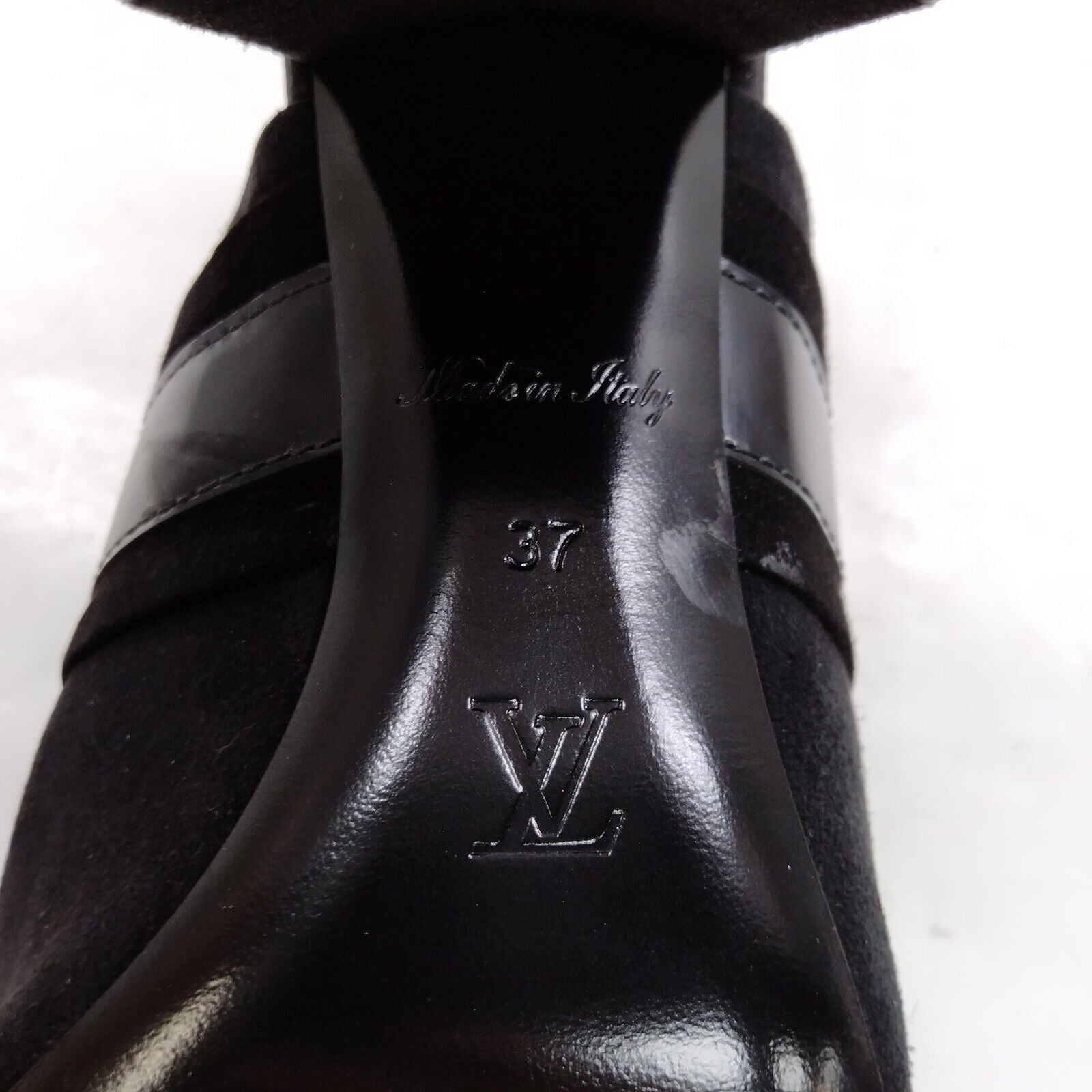 Louis Vuitton Black Suede Sandals