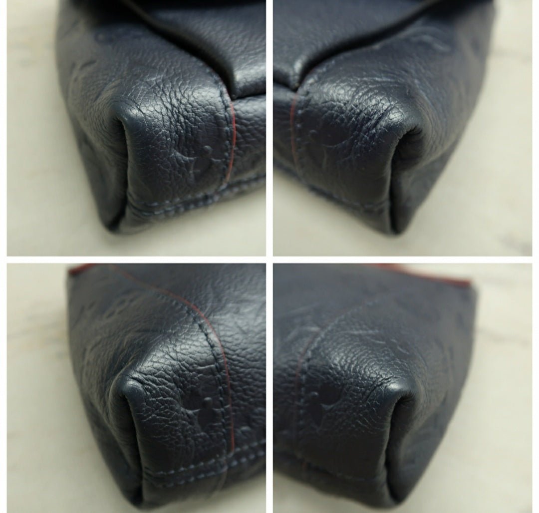 Louis Vuitton Blanche Navy Monogram Leather Shoulder bag