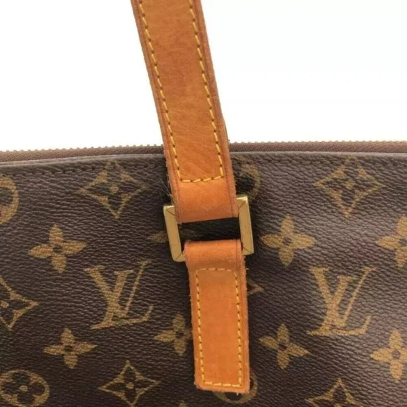 LOUIS VUITTON Cabas Mezzo  Brown Monogram Shoulder Bag