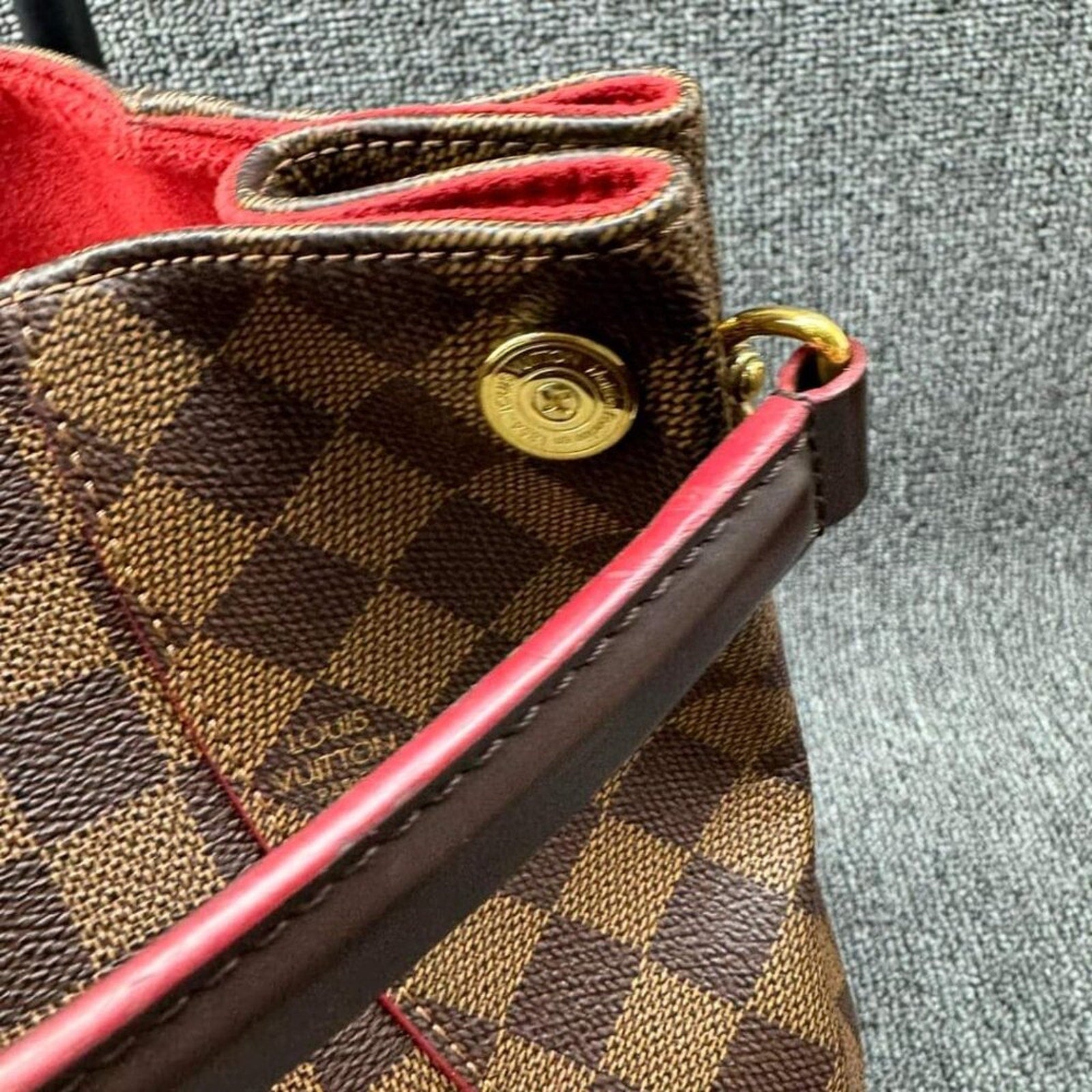 Louis Vuitton Caissa Brown Damier Ebene Canvas Shoulder Bag