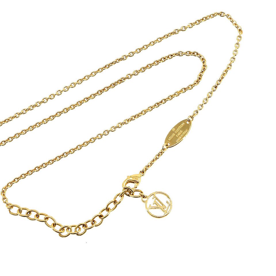 LOUIS VUITTON Collier L to V Necklace Gold M69643