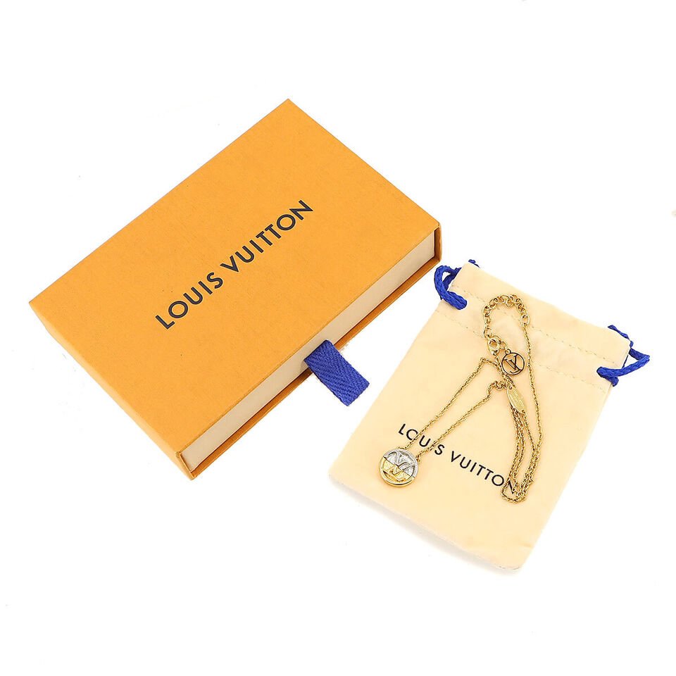 LOUIS VUITTON Collier L to V Necklace Gold M69643