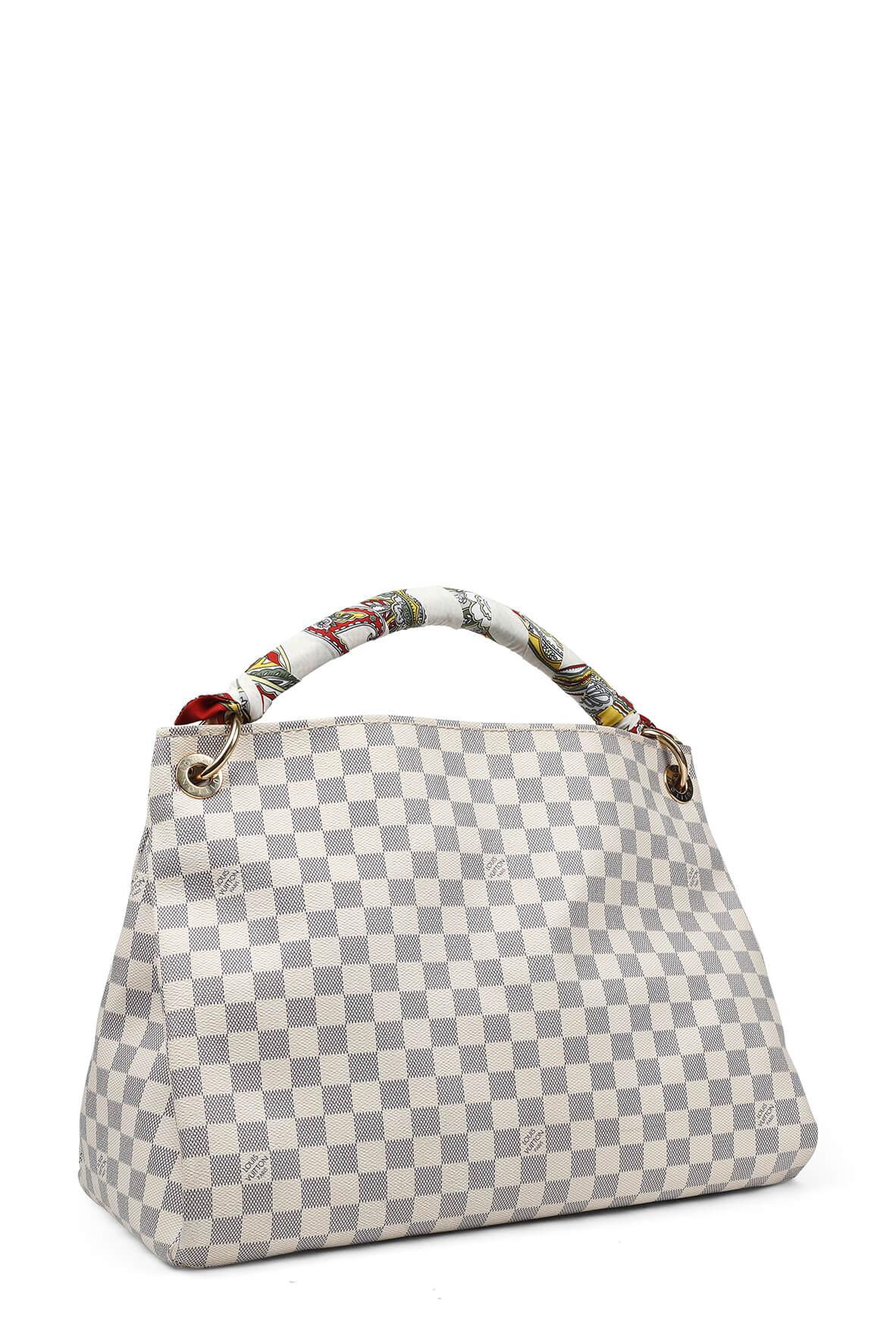 Damier Azur Artsy MM with Handle Wrap