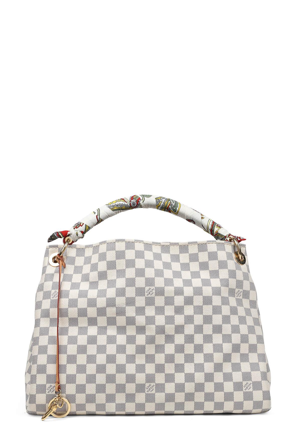 Damier Azur Artsy MM with Handle Wrap