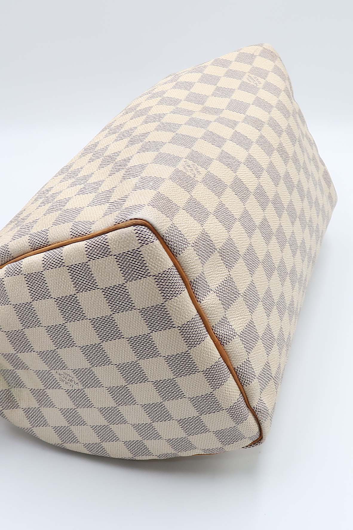 Damier Azur Speedy 30 White, Grey