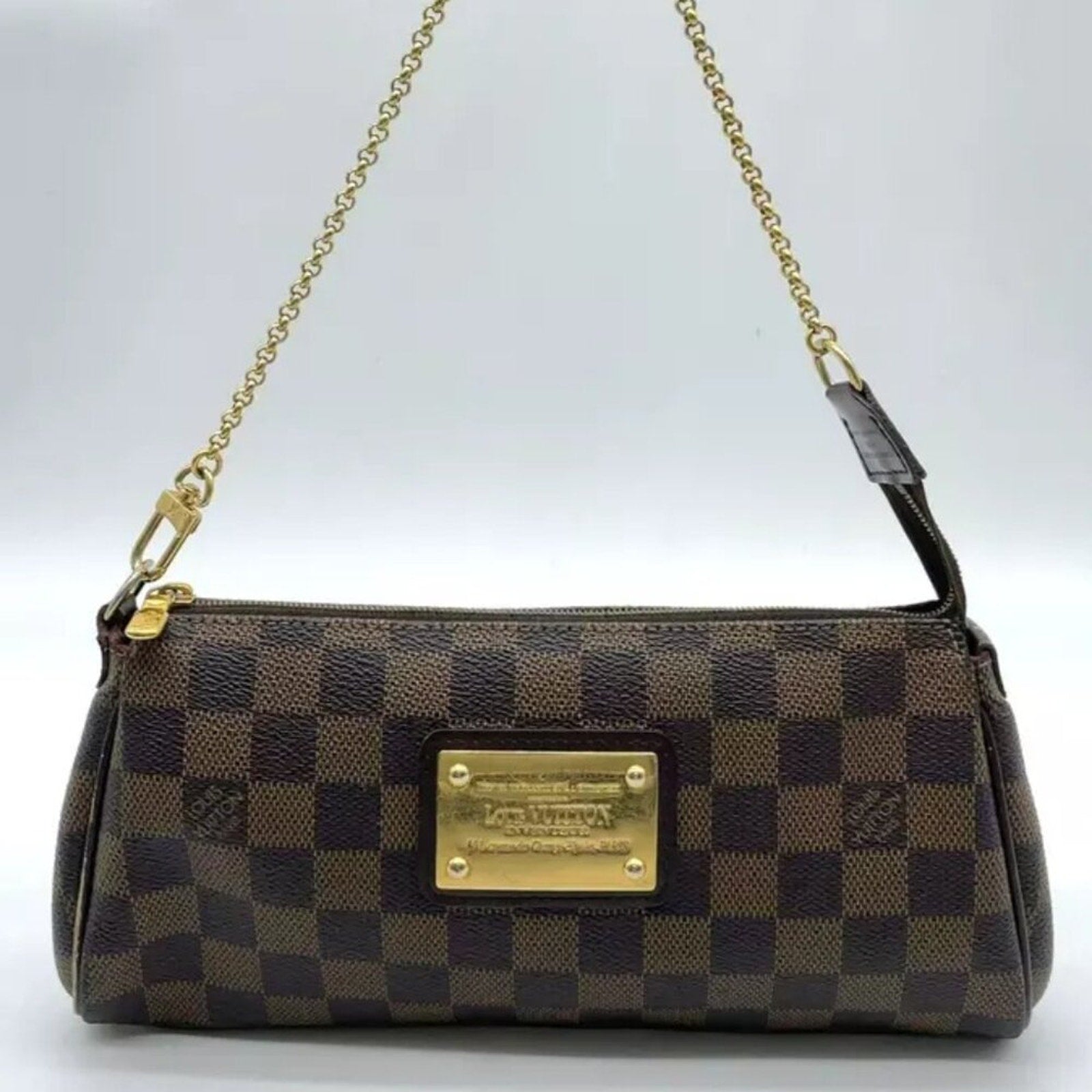 Louis Vuitton Damier Ebene Eva Shoulder Bag W/box
