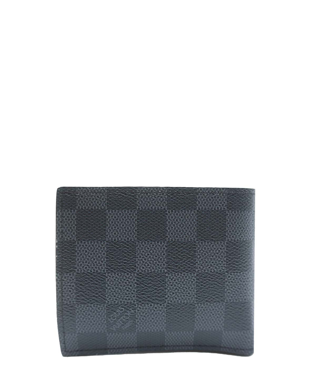 Damier Graphite Pattern Calfskin Marco Wallet Black, Grey, Multicolor