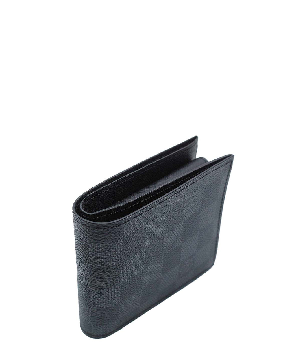 Damier Graphite Pattern Calfskin Marco Wallet Black, Grey, Multicolor