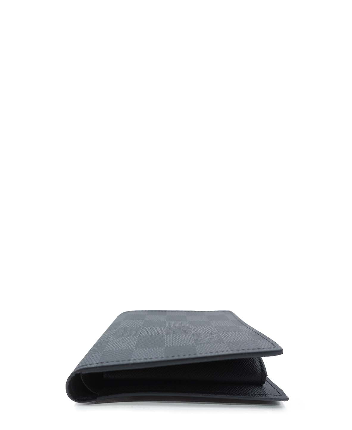 Damier Graphite Pattern Calfskin Marco Wallet Black, Grey, Multicolor