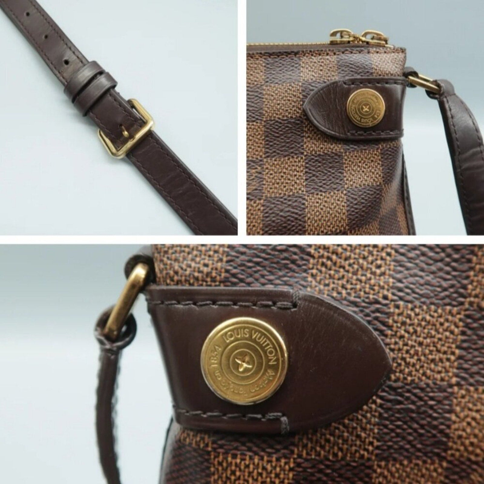 Louis Vuitton Duomo Brown Damier Ebene Canvas Satchel Bag