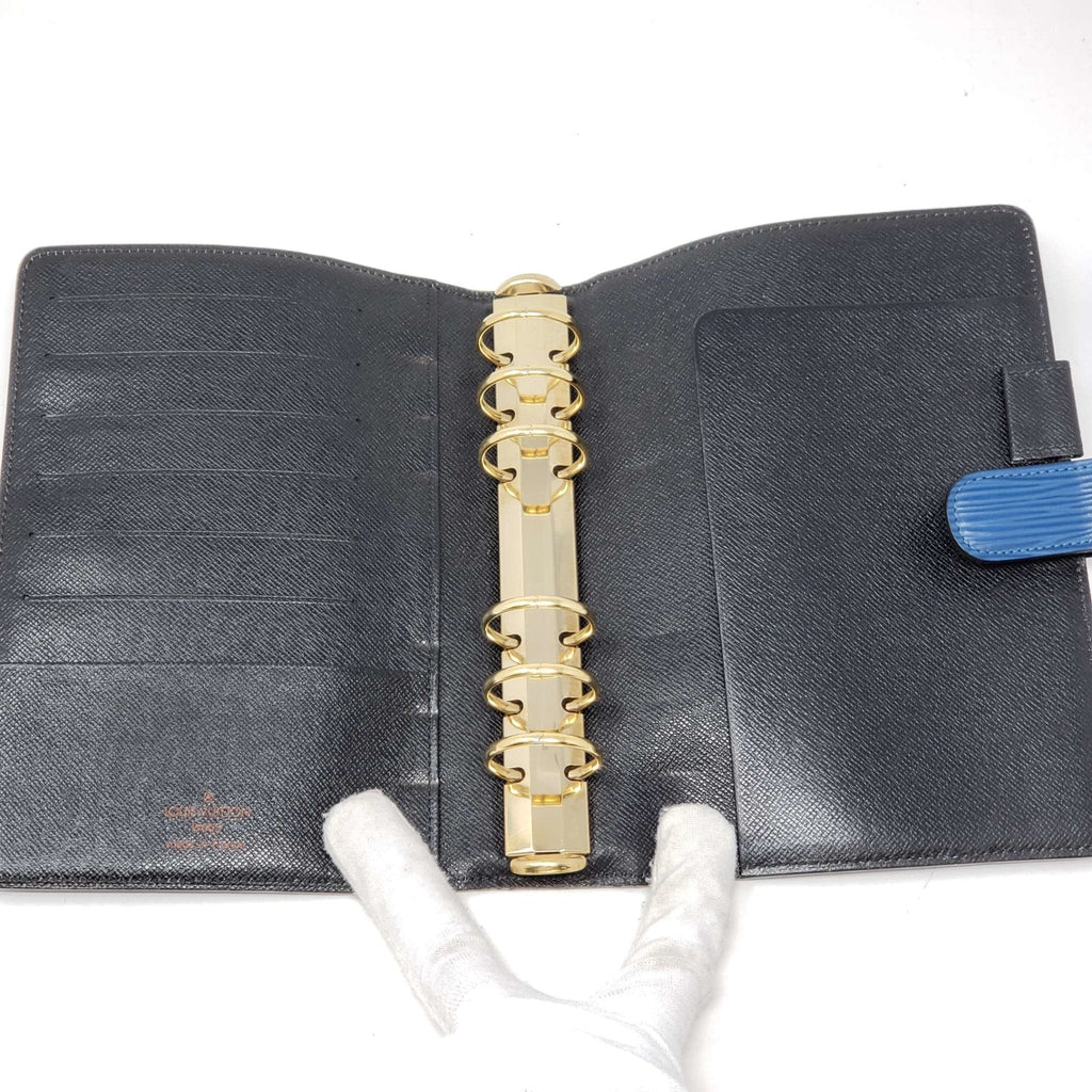 LOUIS VUITTON Epi Agenda MM Blue Notebook Cover
