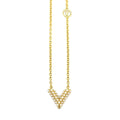 LOUIS VUITTON Essential V Pearl Motif Necklace Gold