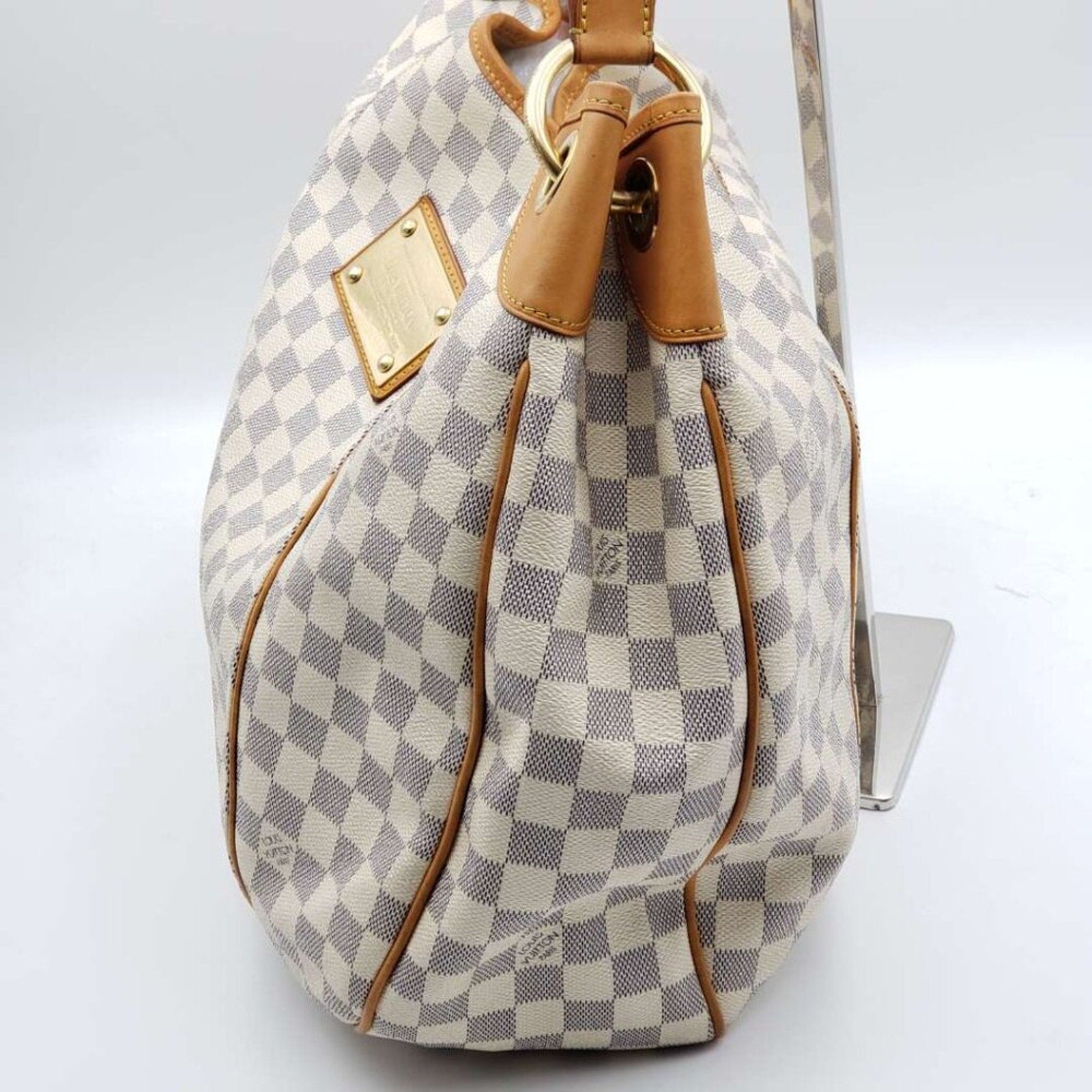 Louis Vuitton Galliera GM White Damier Azur Canvas Shoulder Bag