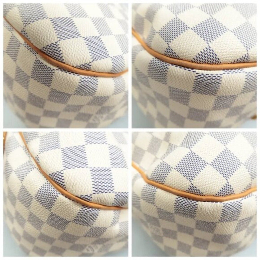 Louis Vuitton Galliera GM White Damier Azur Canvas Shoulder Bag