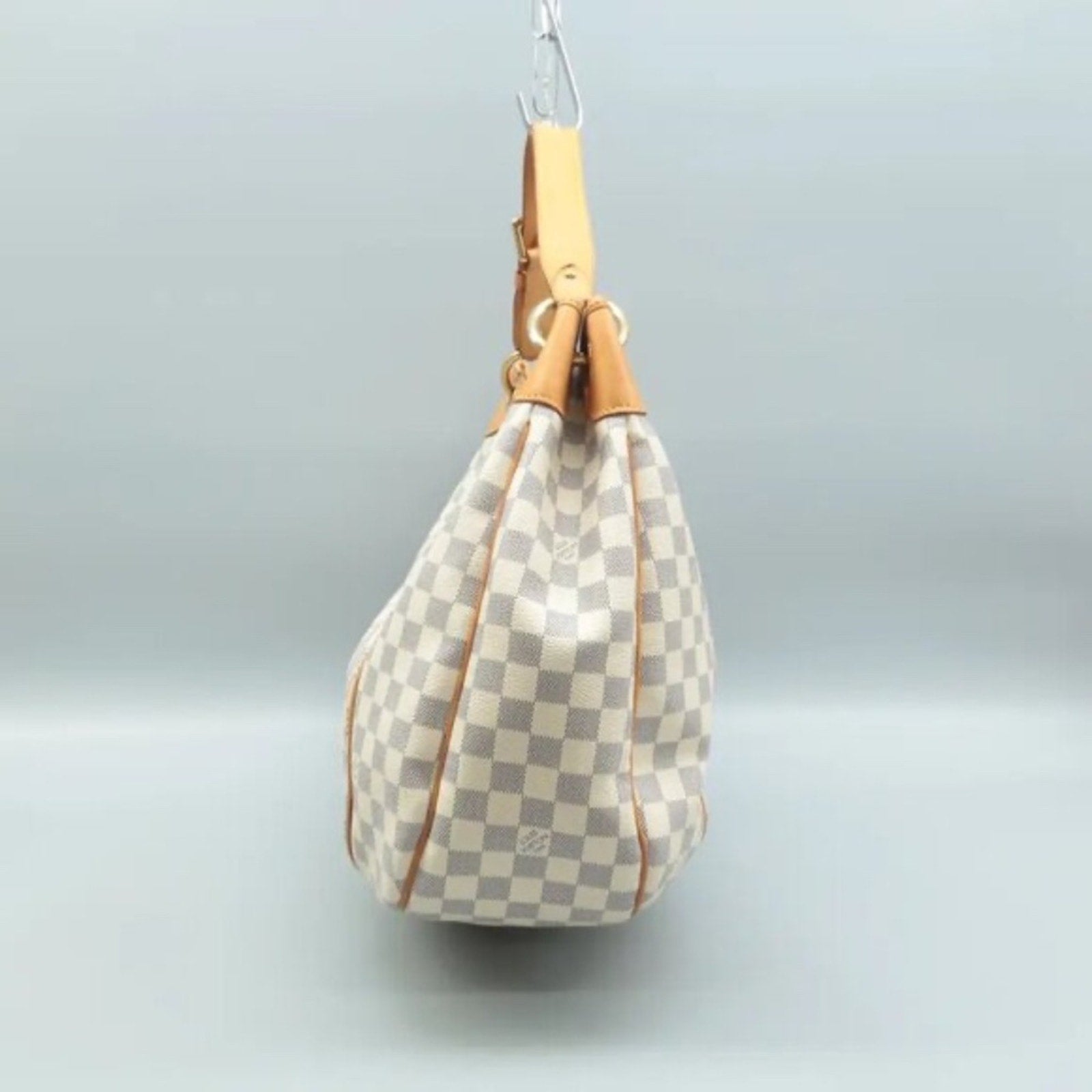 Louis Vuitton Galliera GM White Damier Azur Canvas Shoulder Bag