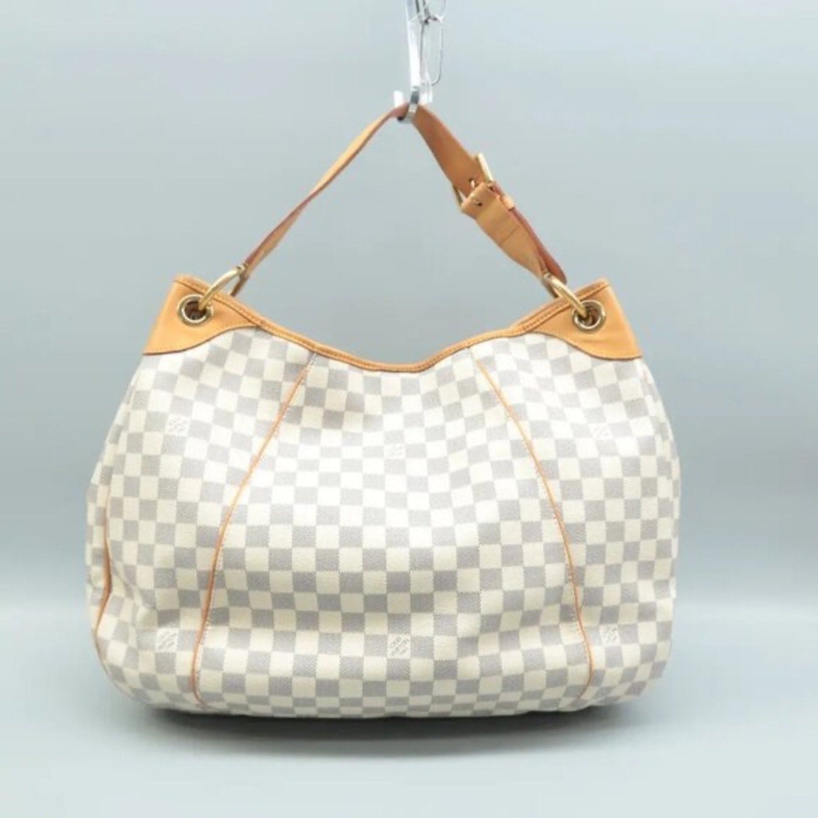 Louis Vuitton Galliera GM White Damier Azur Canvas Shoulder Bag