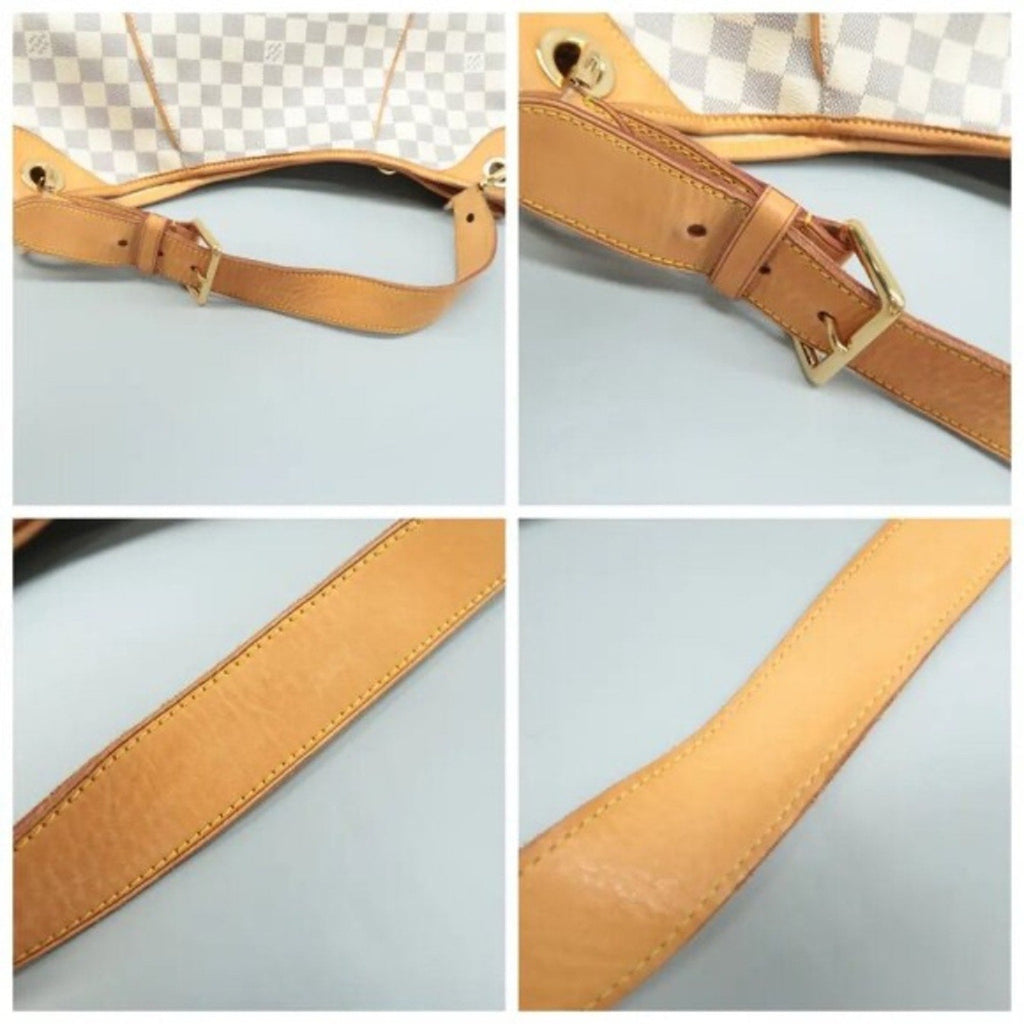 Louis Vuitton Galliera GM White Damier Azur Canvas Shoulder Bag