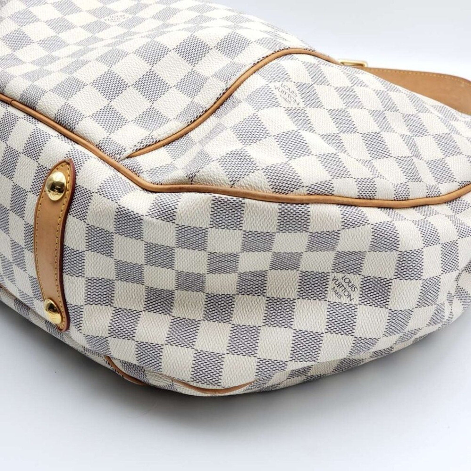 Louis Vuitton Galliera GM White Damier Azur Canvas Shoulder Bag