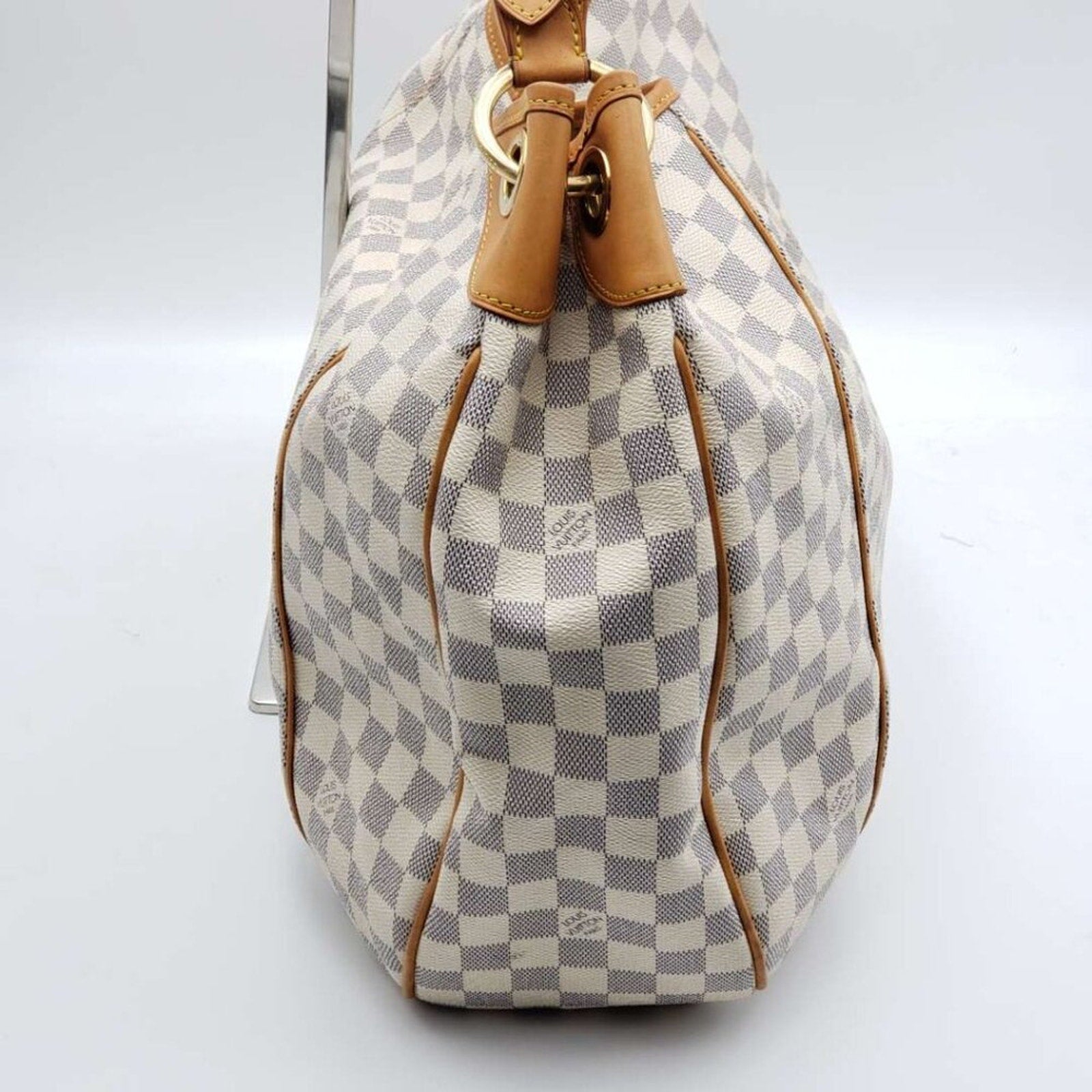 Louis Vuitton Galliera GM White Damier Azur Canvas Shoulder Bag