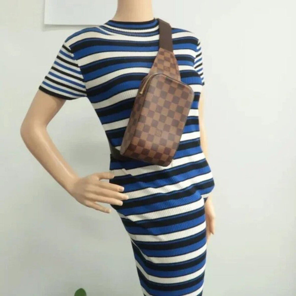 Louis Vuitton Geronimos Brown Damier Ebene Canvas Belt Bag