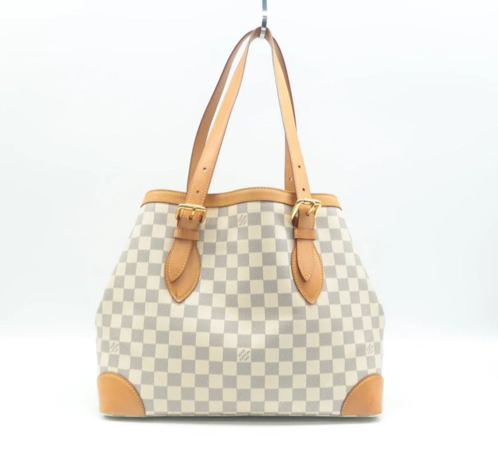Louis Vuitton Hampstead White Damier Azur Canvas Shoulder Bag