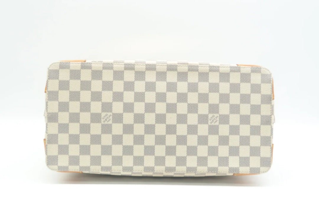 Louis Vuitton Hampstead White Damier Azur Canvas Shoulder Bag