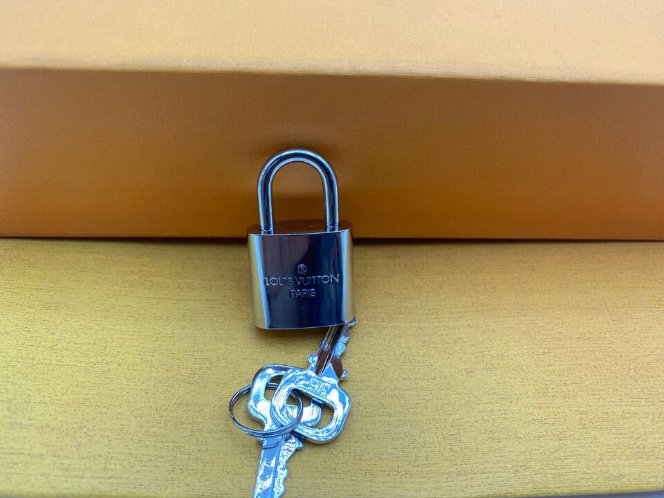 Louis Vuitton Lock & 2 Key Brass Silver #315
