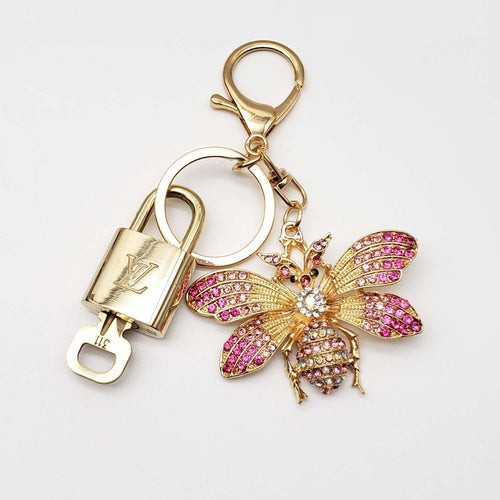 100%  Louis Vuitton Lock and Key with Unbranded Keychain, Keycharm, Bagcharm