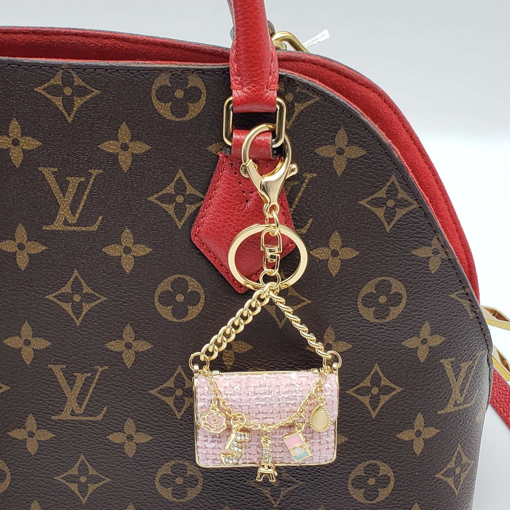 100%  Louis Vuitton Lock and Key with Unbranded Keychain, Keycharm, Bagcharm