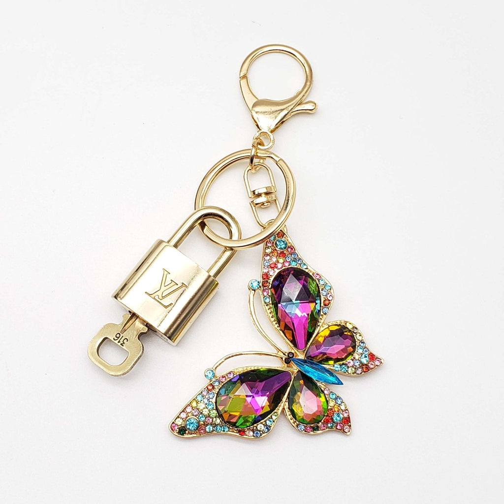 100%  Louis Vuitton Lock and Key with Unbranded Keychain, Keycharm, Bagcharm
