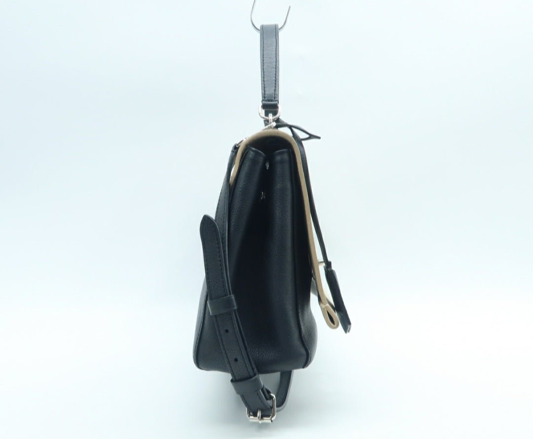 Louis Vuitton Lock me Black&Beige Leather Satchel Bag