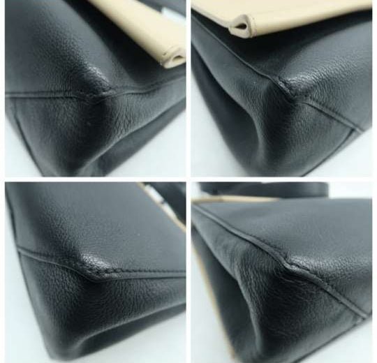 Louis Vuitton Lock me Black&Beige Leather Satchel Bag