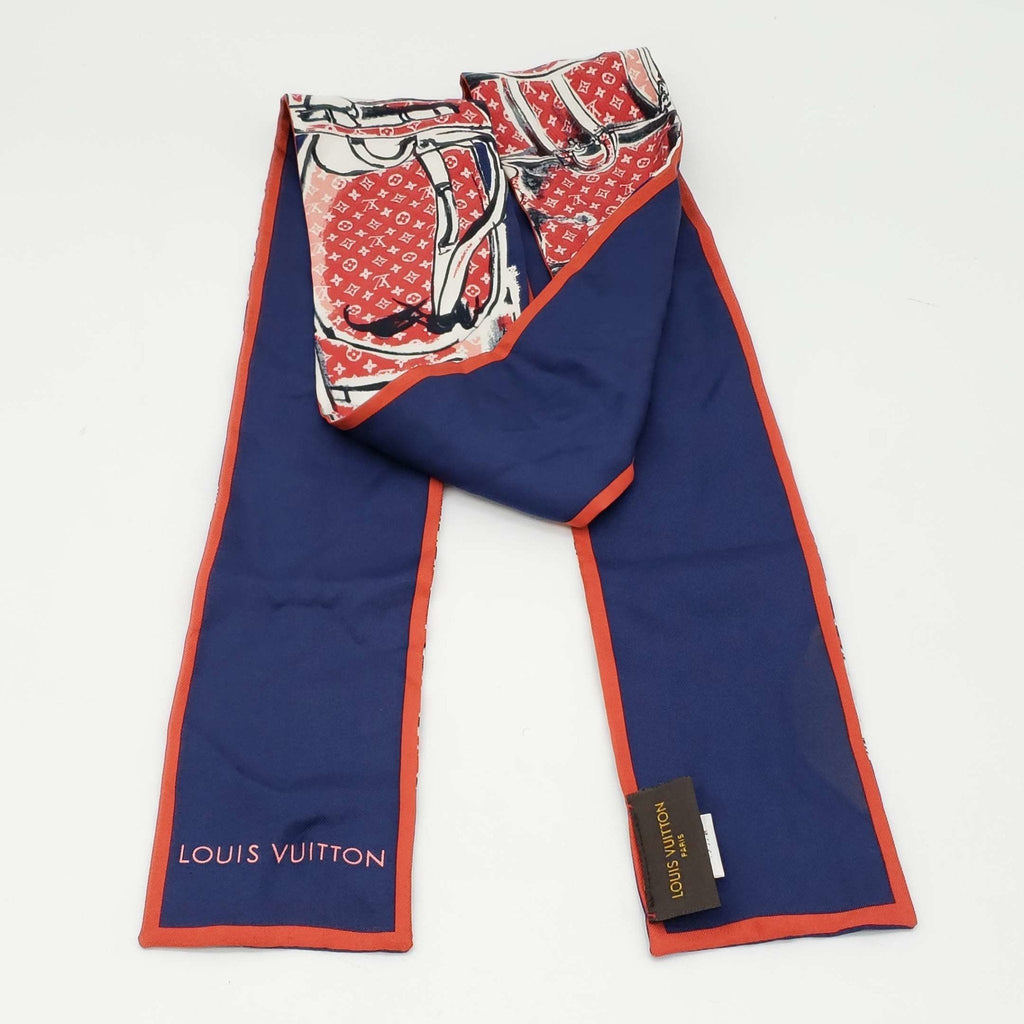 Louis Vuitton Maxi-twilly Navy Blue Scarf