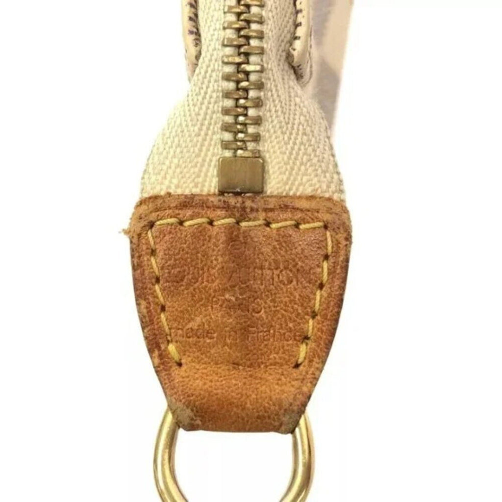 LOUIS VUITTON Mini Pochette Accessories Azur Damier Handbag
