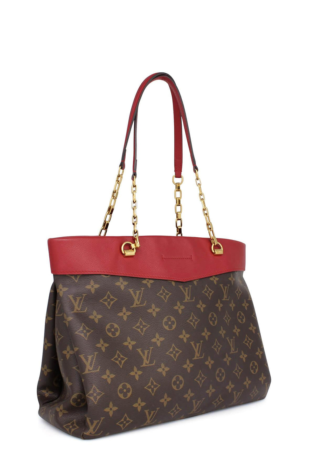 Monogram Pallas Shopper Brown Red