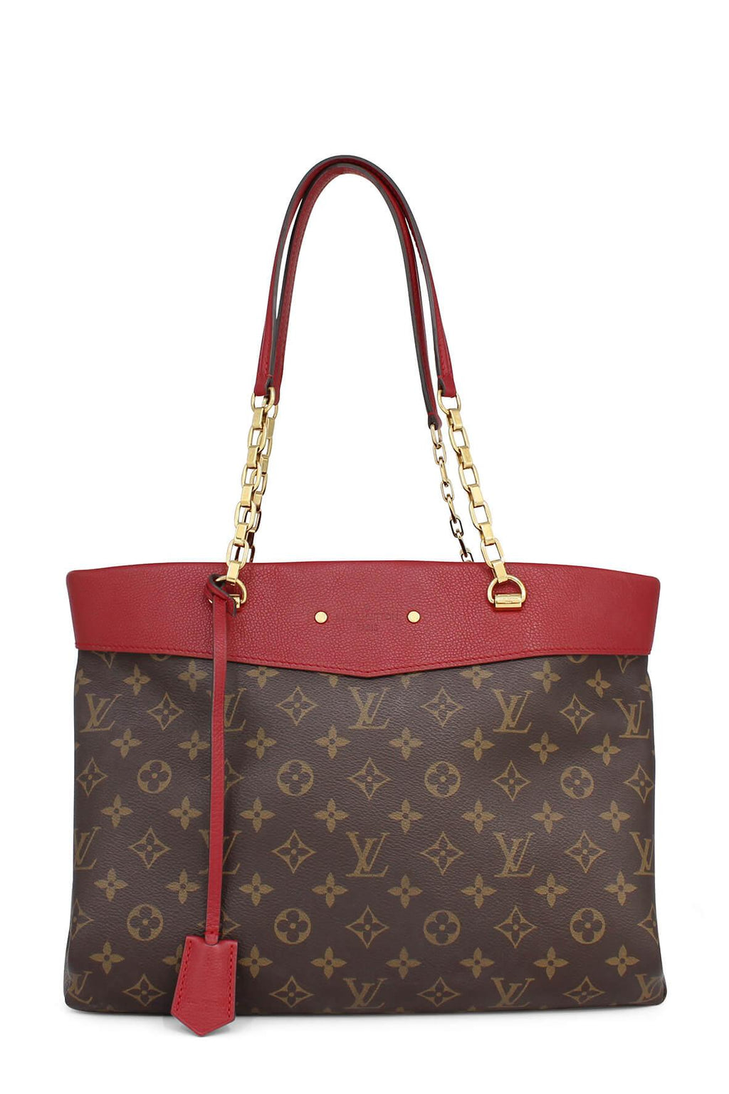 Monogram Pallas Shopper Brown Red
