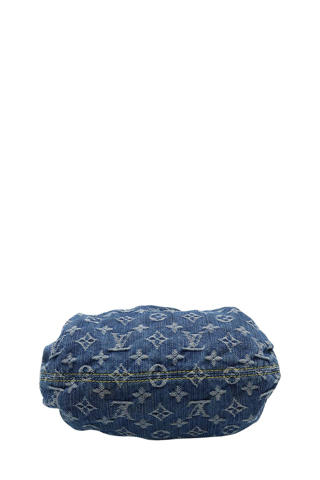 Monogram Pleaty Denim Handbag Blue