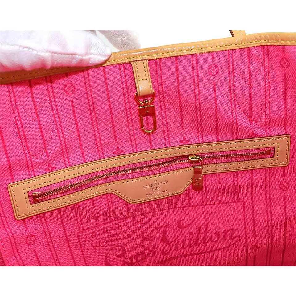 LOUIS VUITTON Monogram Rose Neverfull MM Tote Bag