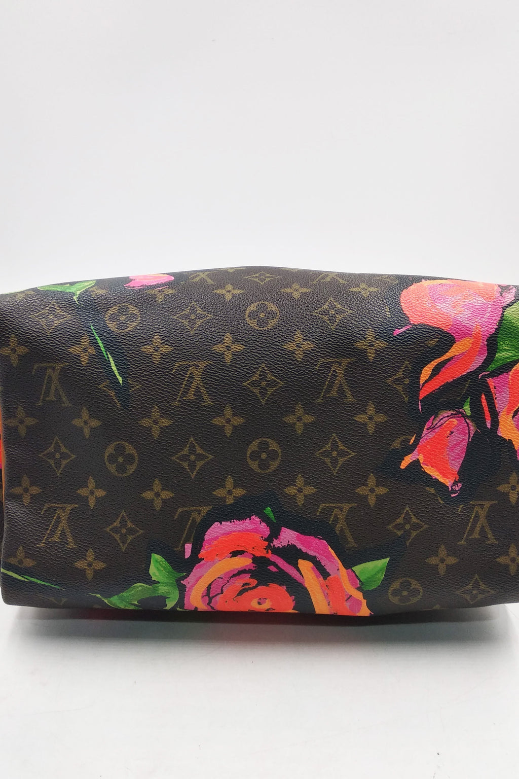 Monogram Roses Speedy 30 Brown Red