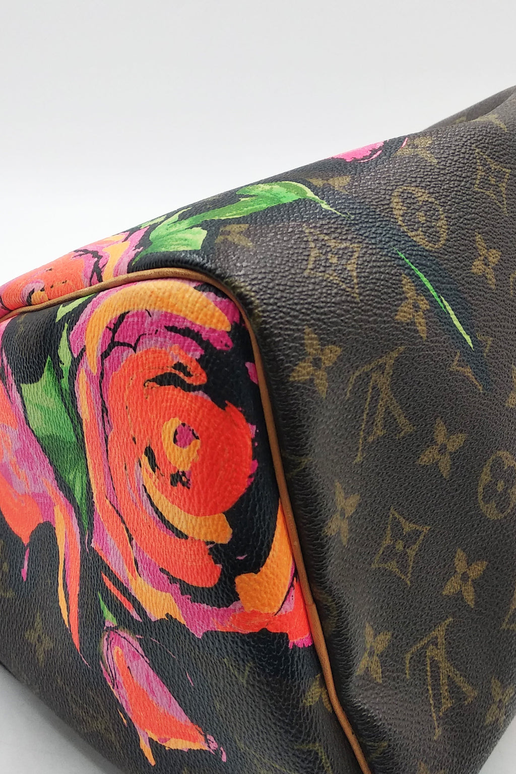 Monogram Roses Speedy 30 Brown Red