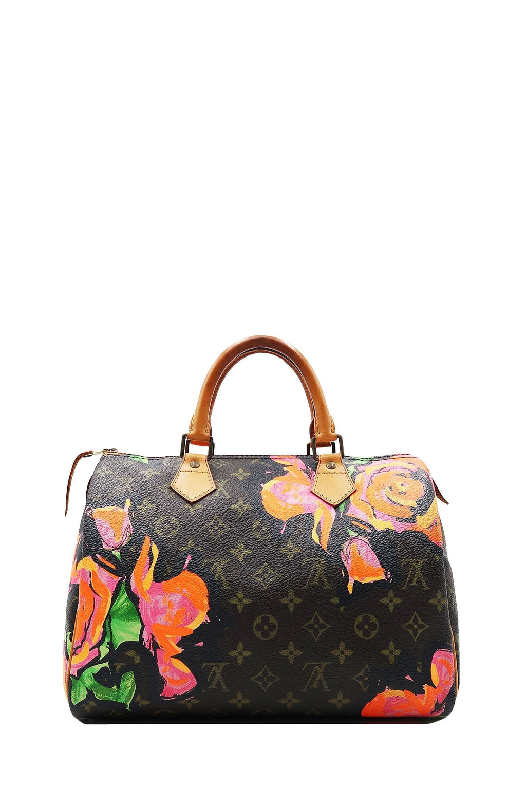 Monogram Roses Speedy 30 Brown Red