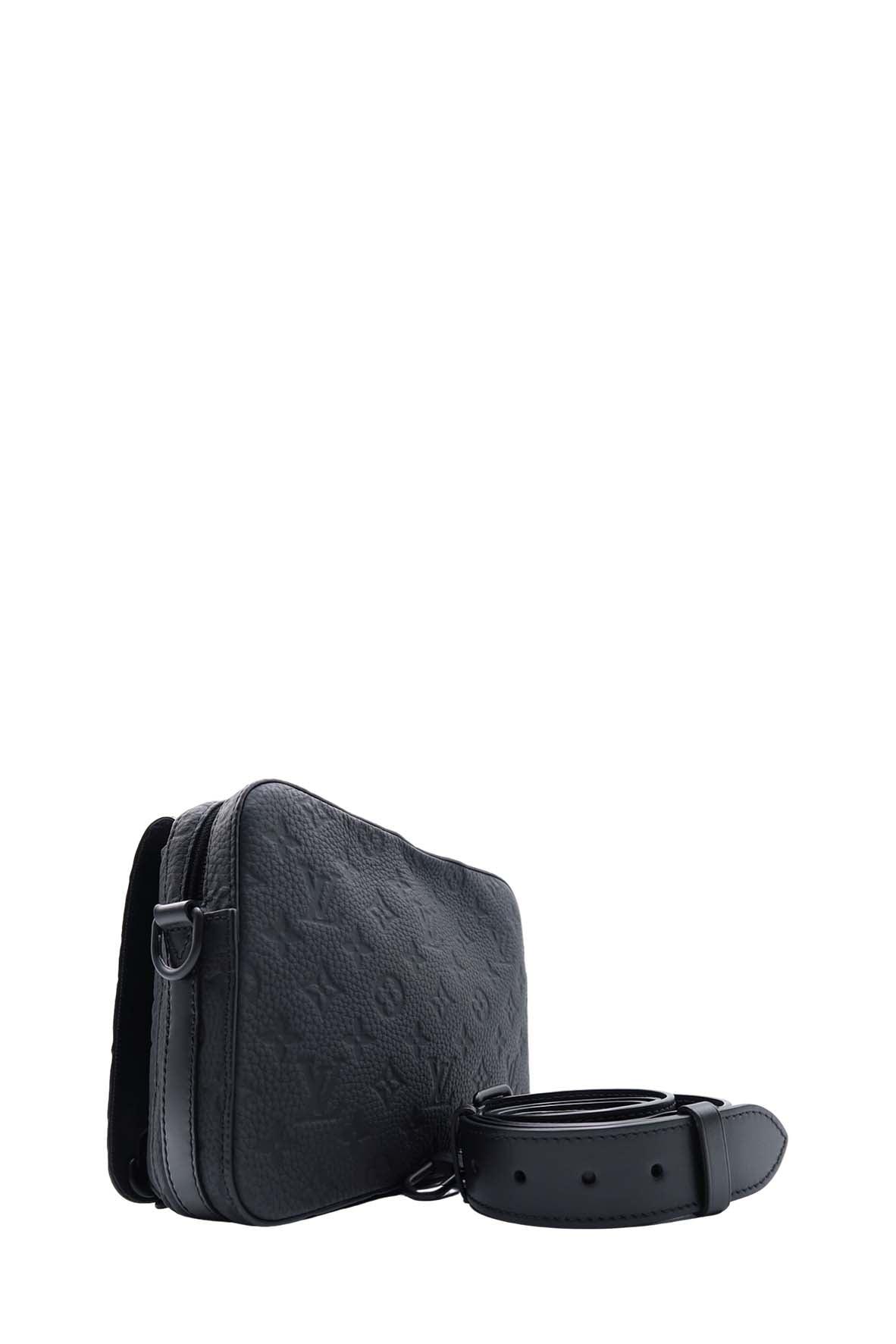 Monogram Steamer Messenger Bag Black