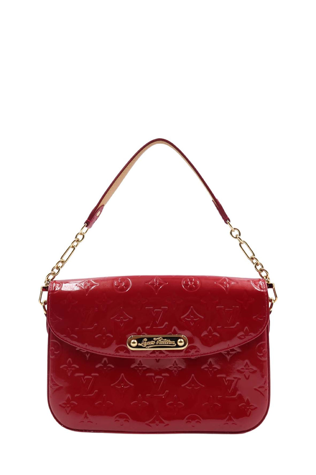 Monogram Vernis Rodeo Drive Flap Bag Pomme D'Amour