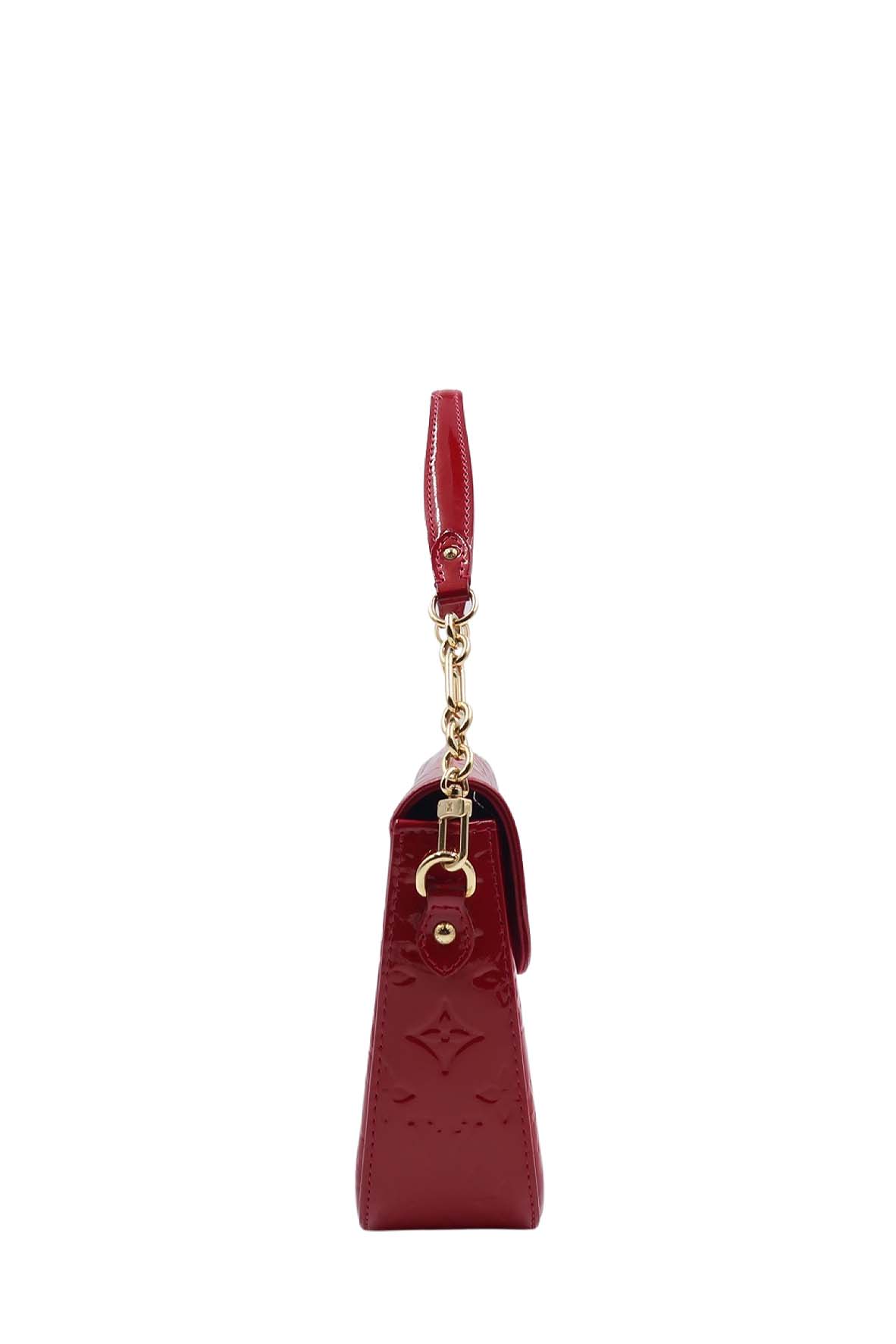 Monogram Vernis Rodeo Drive Flap Bag Pomme D'Amour