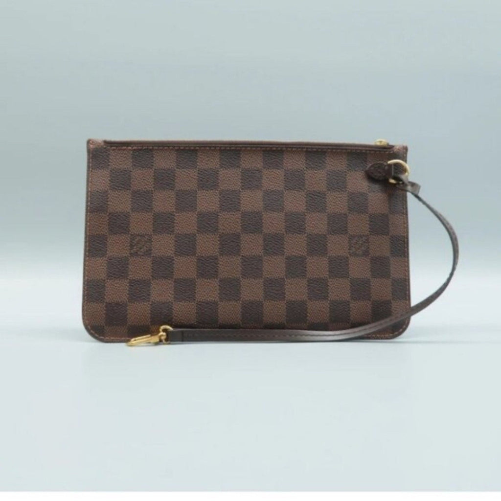 Louis Vuitton Neverfull Brown Damier Ebene Canvas Pouch