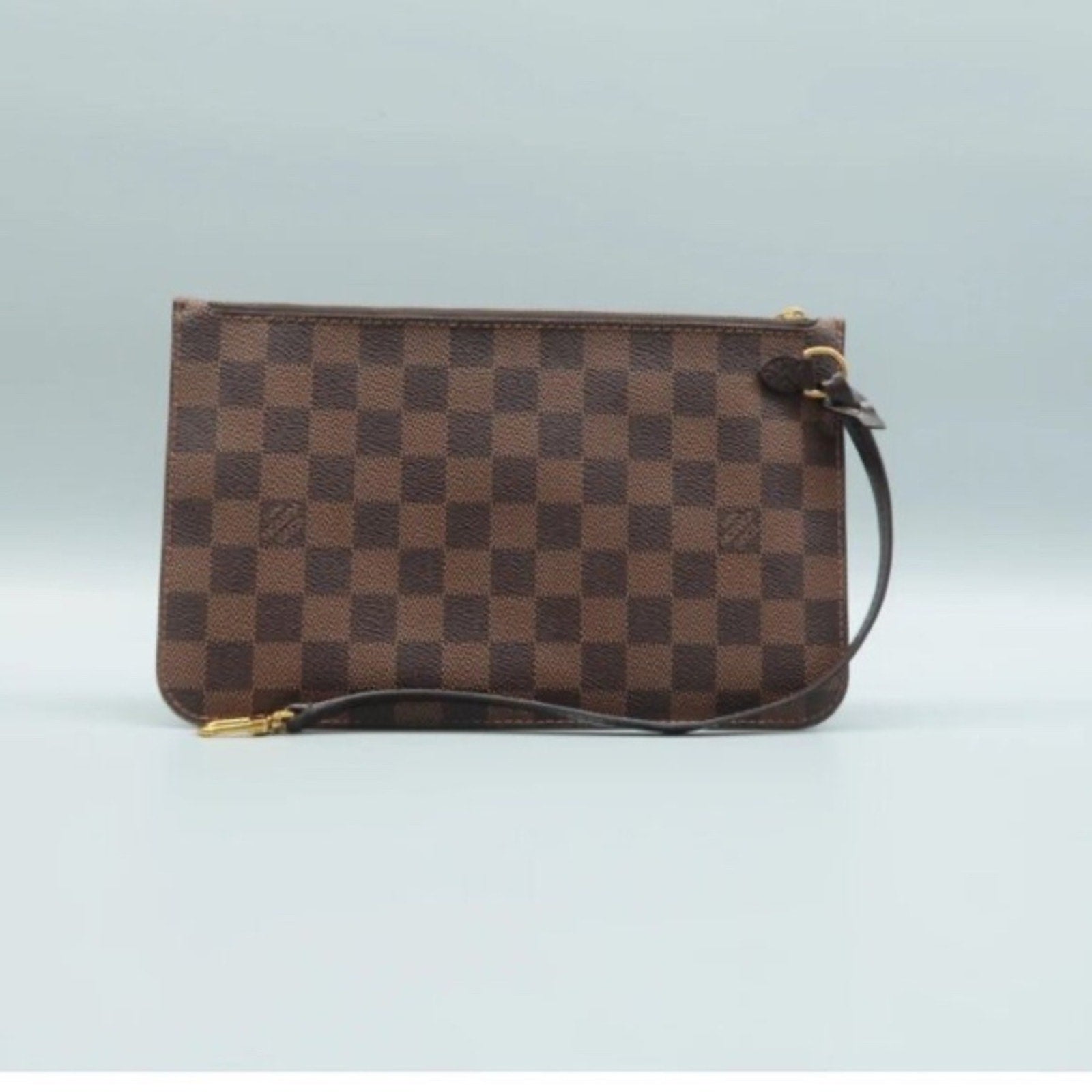 Louis Vuitton Neverfull Brown Damier Ebene Canvas Pouch
