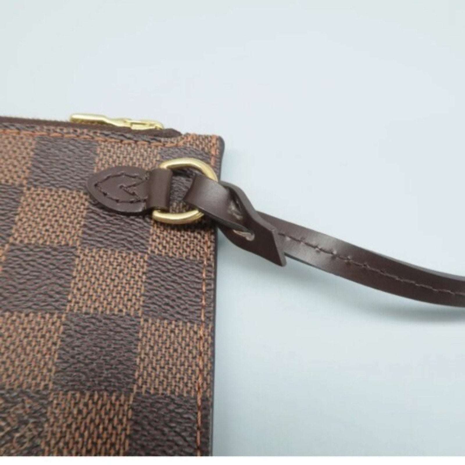 Louis Vuitton Neverfull Brown Damier Ebene Canvas Pouch