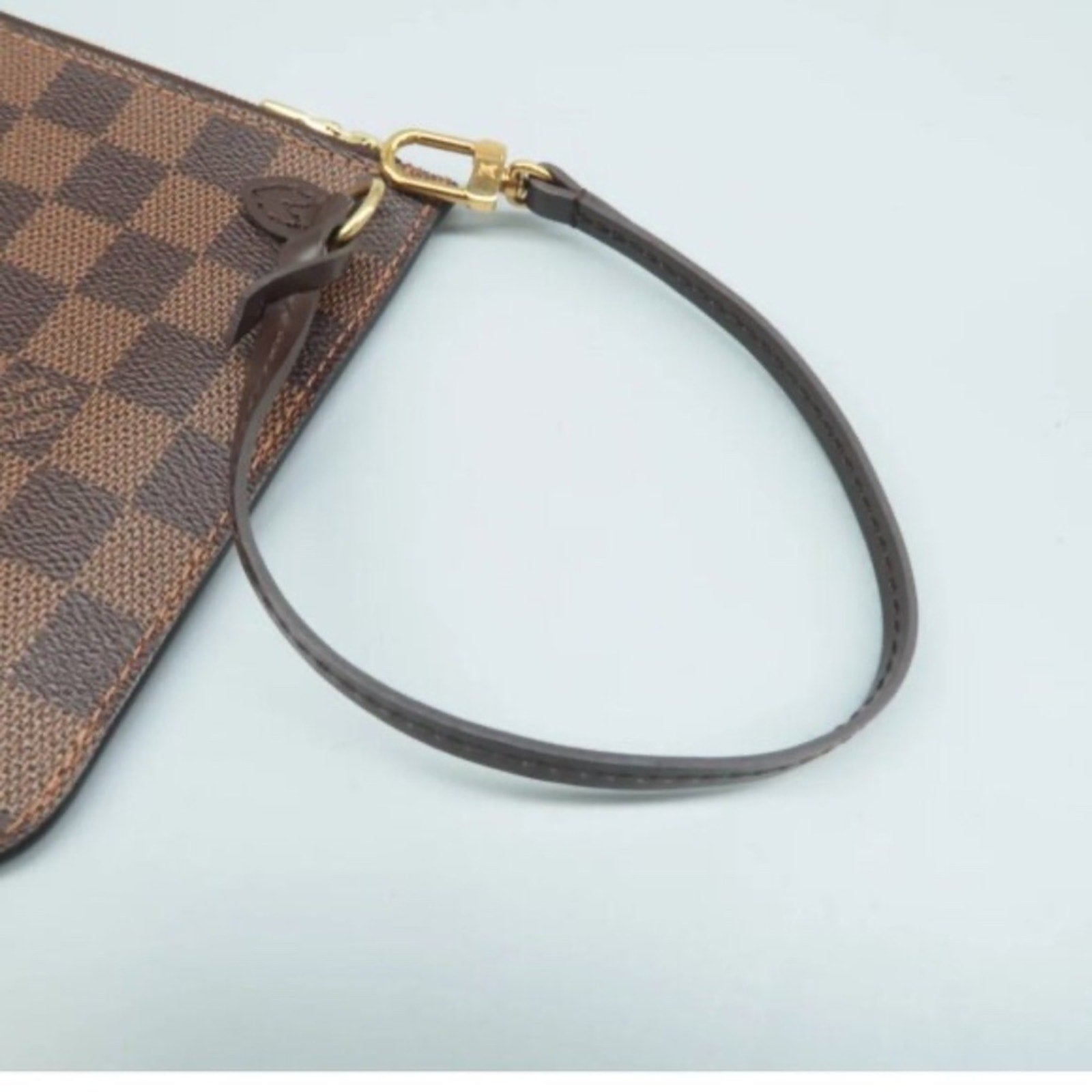 Louis Vuitton Neverfull Brown Damier Ebene Canvas Pouch